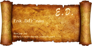 Enk Dénes névjegykártya